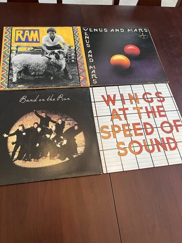 Lot of 4 Vintage Vinyls Paul McCartney Wings Please See Pictures for Titles