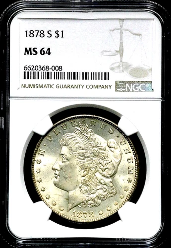 1878-S $1 Morgan Silver One Dollar - San Francisco - NGC MS 64   CC399