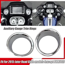 Inner Fairing Trim Gauge Bezel Rings For Harley Road Glide FLTRXS FLTRX FLTRU