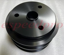 Billet Aluminum Long Water Pump Crank Pulley Sbc Lwp Serpentine Conversion 8 Rib