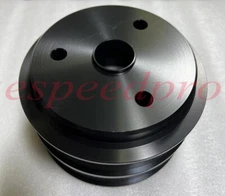 Billet Aluminum Long Water Pump Crank Pulley SBC LWP Serpentine Conversion 8 Rib