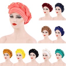 African Women Braids Hijab Caps Turban Hat Head Wrap Bonnet Auto Gele Headtie