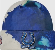 Indianapolis Colts NFL New Era Ink Field Knit Beanie Hat Cap Tie Dye Football