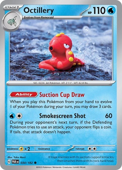 Pokemon Octillery (34/281) Paradox Rift LP REVERSE HOLO