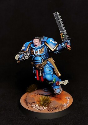 Lieutenant Titus Ultramarines painted Warhammer 40k Primaris Space Marines
