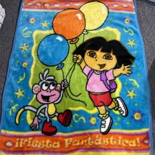 Nick Jr. Vintage Dora The Explorer Boots Soft Fleece Baby Blanket Fiesta