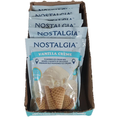 Nostalgia ICMX8VN Vanilla Cream Ice Cream Mix - 8oz Each Lot Of 6
