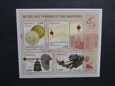 MONACO 2021 25th Anniv. Of The Monaco Museum Of Stamps And Coins Mini Sheet