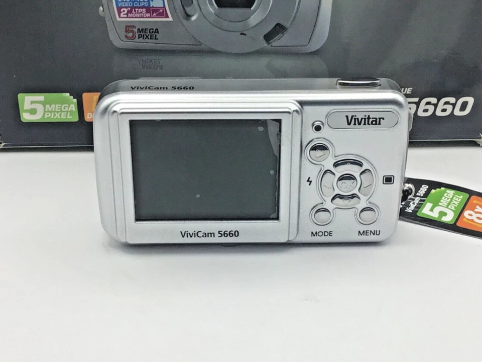 Vivitar Digital Camera Vivicam 5660 5.0MP Sliver Brand New In Box - Image 3 of 4