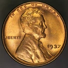 1937 LINCOLN CENT BU FRESH FROM AN ORIGINAL ROLL-LOT AA -2106