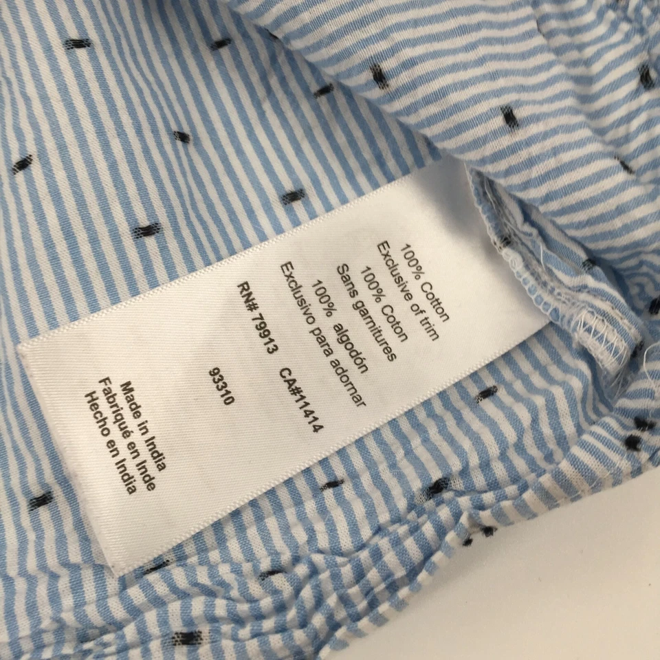 Motherhood Maternity Striped Off The Shoulder Tie Top Sz Medium Light Blue White - Image 4 of 4