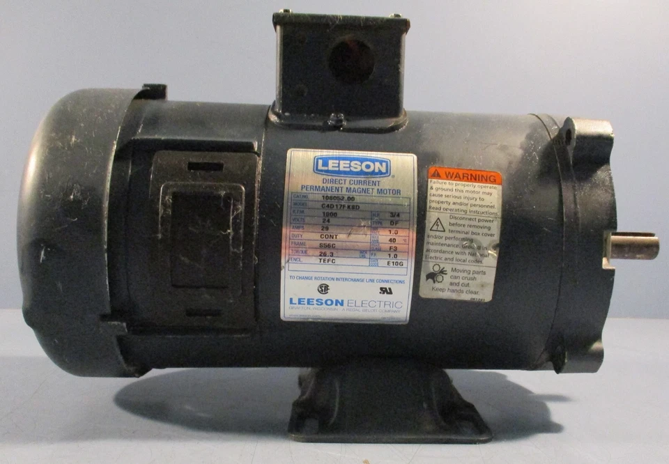 Leeson 3/4 HP DC Motor 108052.00 C4D17FK8D 1800 RPM 5/8" Shaft Dia .75 HP - Image 2 of 4