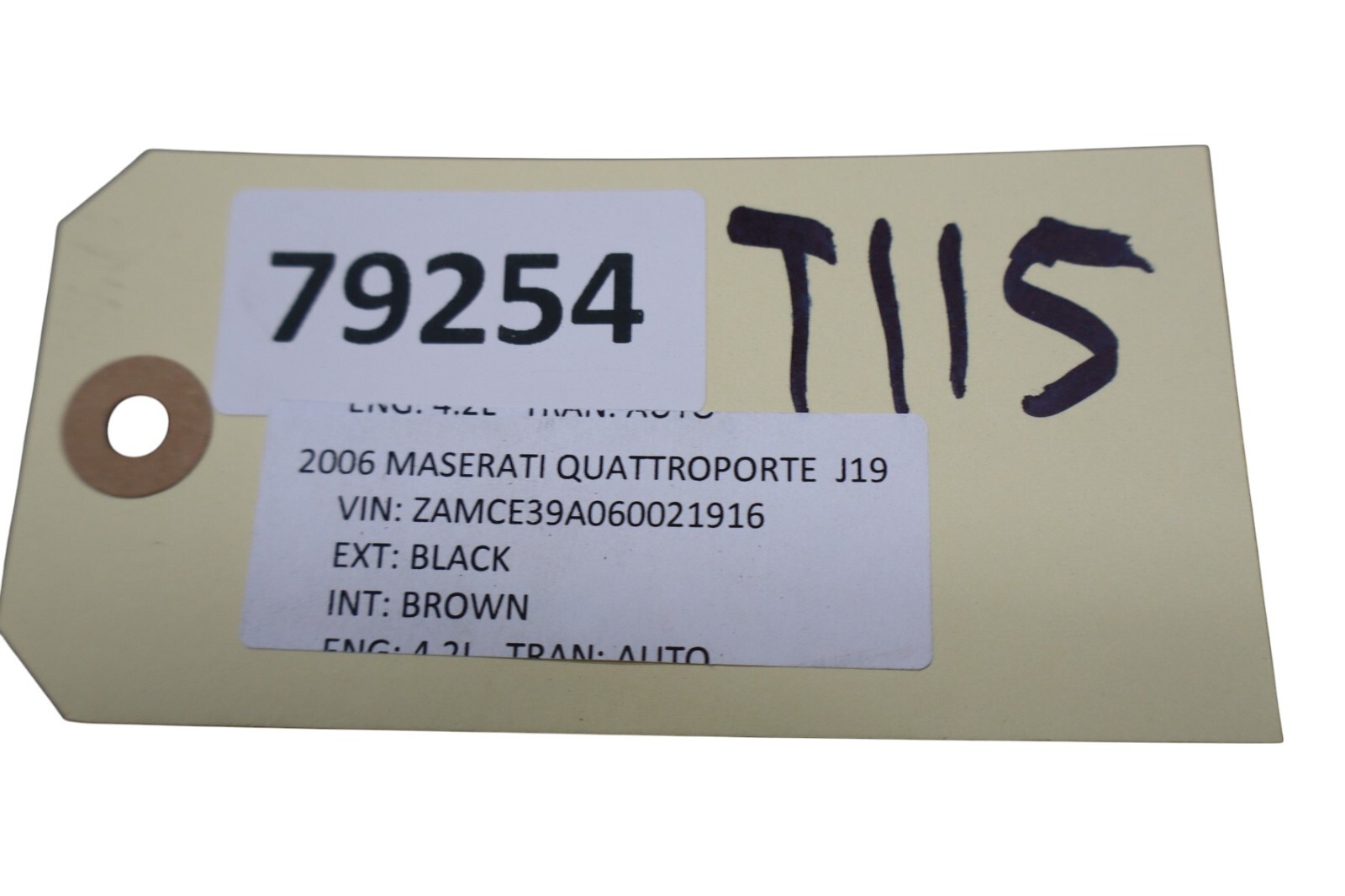 05-08 Maserati Quattroporte M139 Front Bumper Upper Conveyor Trim 67069600 OEM