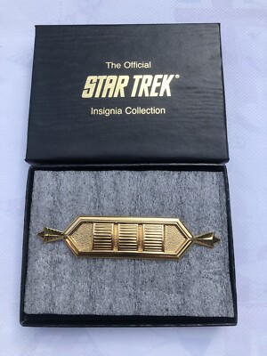 Star Trek Franklin Mint Replica Insignia Captain's Bar Silber Gold 24k