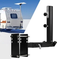 Full Stainless Steel Heavy Duty RV Flag Pole Mount,Frame/Hitch/Bumper 3 in 1