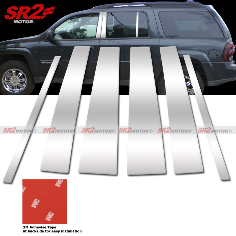 Stainless Chrome Door Pillar Post Trims fits 20022009 Chevy