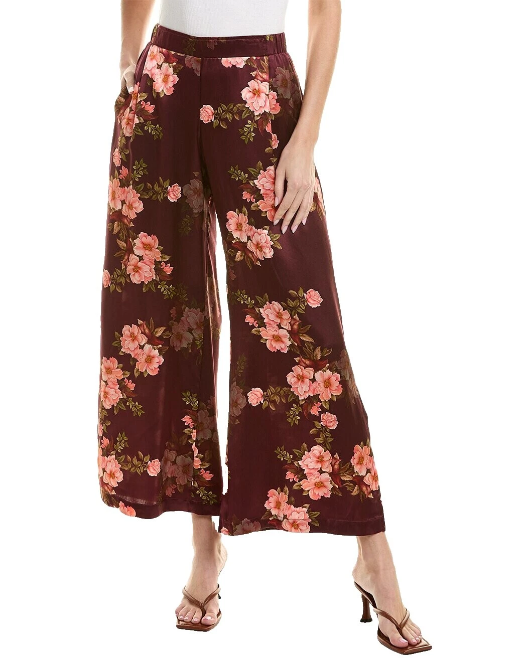 Silk Floral Pants for Women