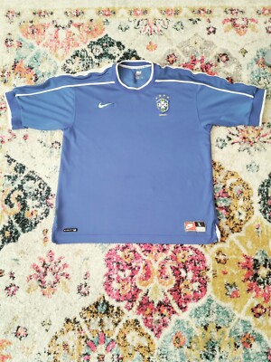 NIKE BRAZIL NATIONAL TEAM 1998 1999 2000 AWAY FOOTBALL SHIRT