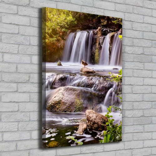 Tulup Image Sur Verre Trempé Tableaux 125x50 - Chute D'eau Dans La Forêt