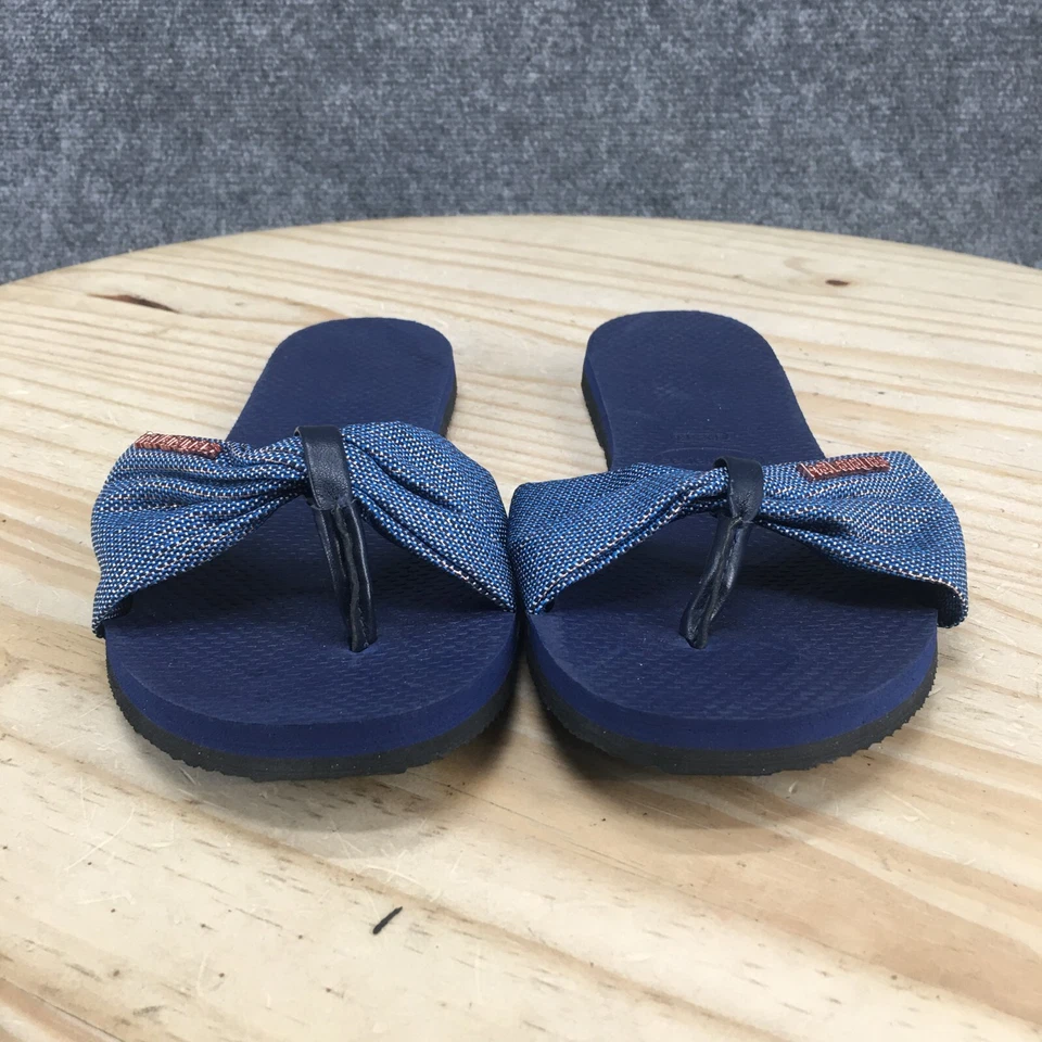 全新 Havaianas 凉鞋 女式 7-8W You St Tropez 闪耀 一脚蹬 拖鞋 蓝色 — 第 4/4 张图片