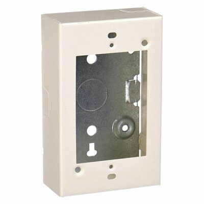 Legrand Wiremold V5741 Metal Raceway - 1 Gang Switch/Outlet Box, Ivory, For 500 & 700 Series