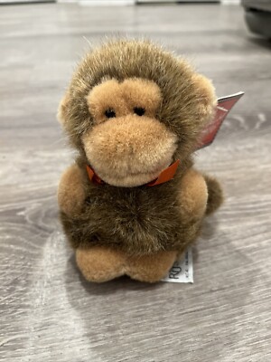 NWT Russ Berrie Palm Pets  Mookie  Brown Monkey New old Stock 4''x5'' Brown Chimp