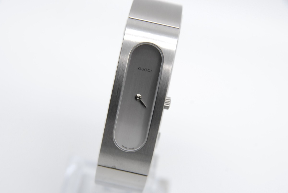 グッチ　GUCCI 2400S Near MINT w/Box】 GUCCI 2400S 14mm Bangle Bracelet Silver
