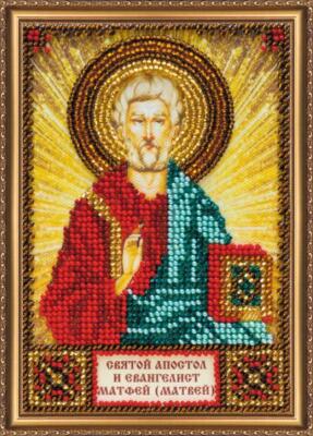 Mini Bead embroidery kit Icon St. Matthew Christian embroidery Orthodox icon