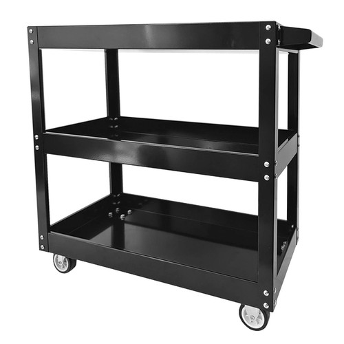 3Tier Shelves Utility Cart Rolling Mechanic Tub Storage Cart w/ Wheels