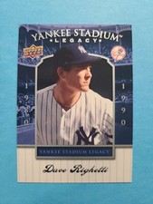 DAVE RIGHETTI 2008 UPPER DECK YANKEE STADIUM LEGACY BASEBALL CARD # 66 F5334