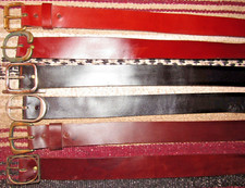 Vintage Stylish Unbranded Leather Belts 6 pc Assorted Sizes NEW