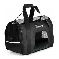 Tragetasche FüR Katzen Hunde Haustiere 52X25X34 Cm Bis 10 Kg Schwarz Meshfenster