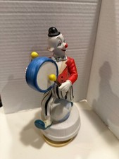 Vintage Musical Spinning Porcelain Clown 9.5" Music "Send in the Clowns" LEG0 JA