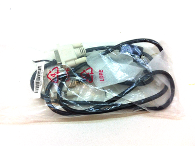 VGA Computer Monitor Cables Male to Male White Head Black Cabling 