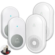 LIKEPAI 2 call buttons+2 doorbell receivers, cordless doorbell, caregiver pagers