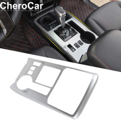 For 4Runner Gear Shifter Panel Trim Accessory ABS for 4Runner 10+ Silver