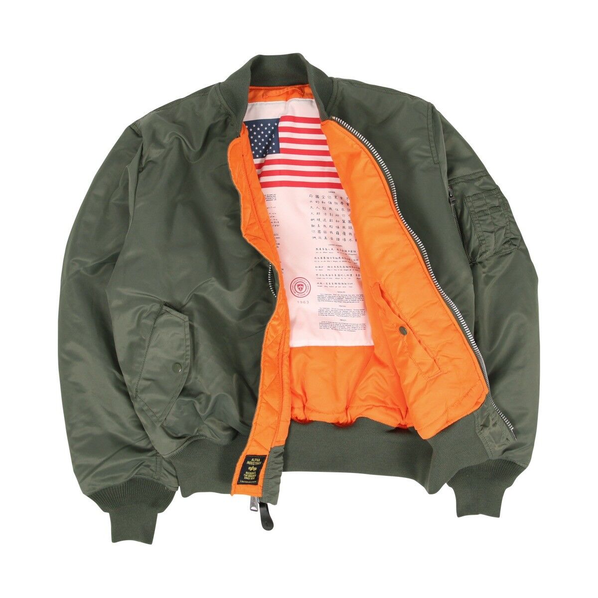 Alpha Industries MA-1 Blood Chit Flight Jacket/Bomber MA1 Alpha Industries MA-1 Blood Chit Flight Jacket/Bomber MA1