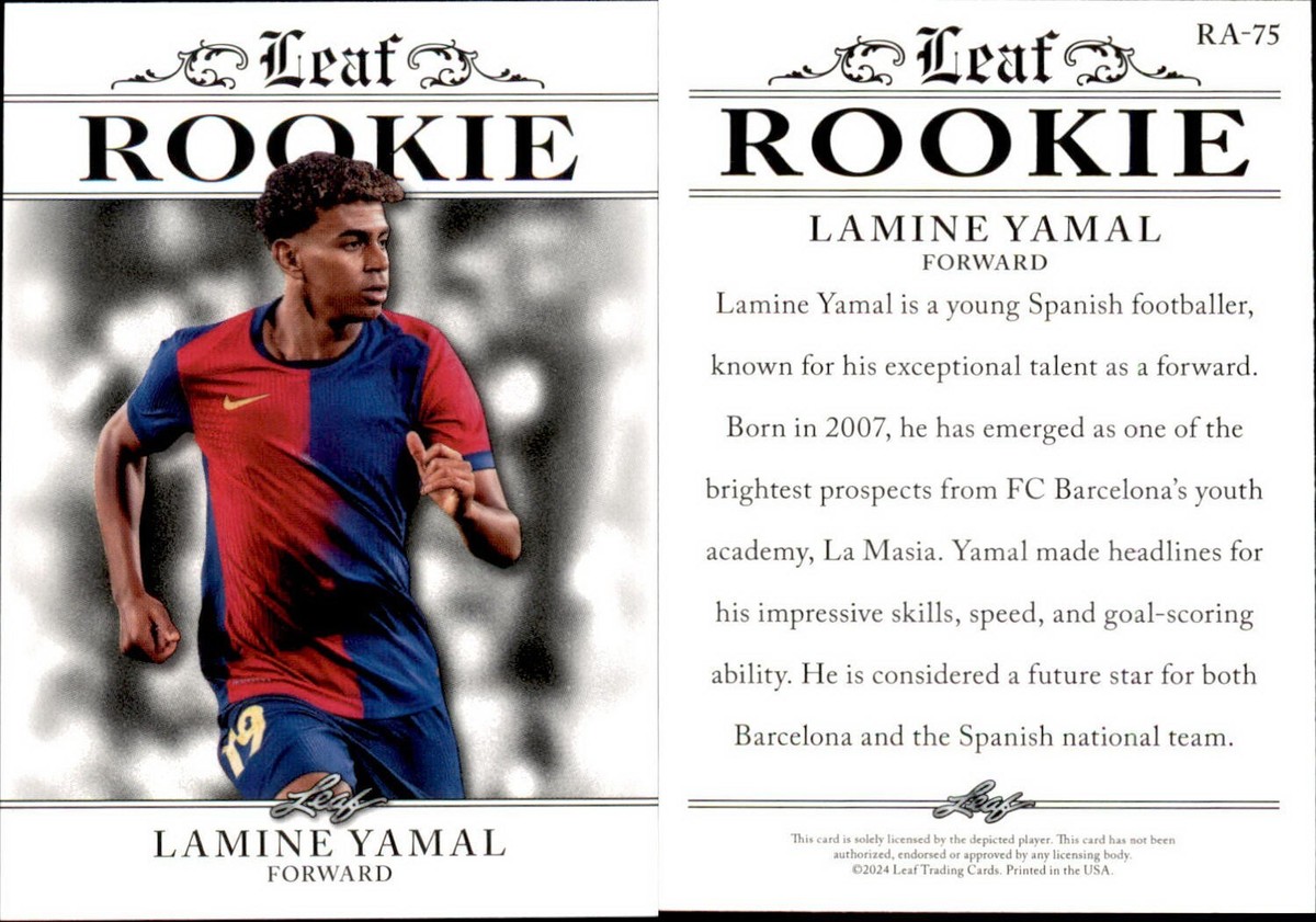 2024 Leaf ROOKIE LAMINE YAMAL RC #RA-75 SOCCER BARCELONA | eBay