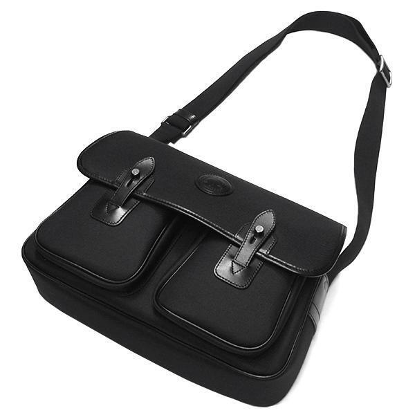 HUNTING WORLD Shoulder bag color black canvas leather W14 HUNTING WORLD Shoulder bag color black canvas leather W14