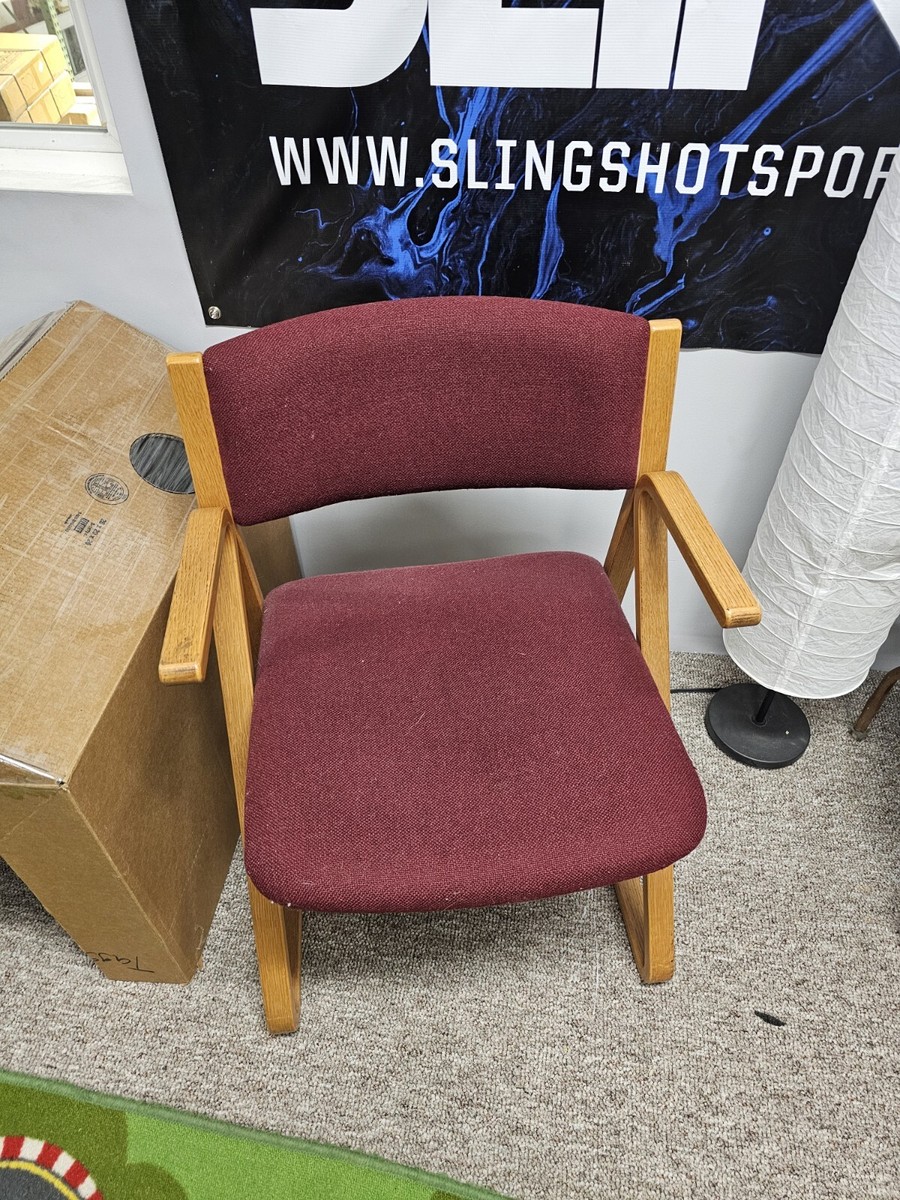 Vintage Mid Century Modern Stow Davis Triangle Bentwood Arm Chair