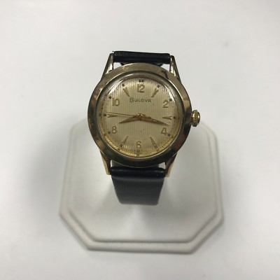 d340 Vintage Bulova Swiss 10K RGP Stainless Automatic Wrist Watch