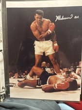 Muhammad Ali Signed Photo Knocking Out Sonny Liston 8x10 🔥🔥