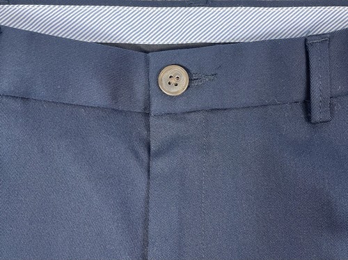 Pantalones de vestir premium Haggar para hombre cintura cómoda oculta azul marino oscuro 36x29 nuevos con etiquetas - Imagen 4 de 16