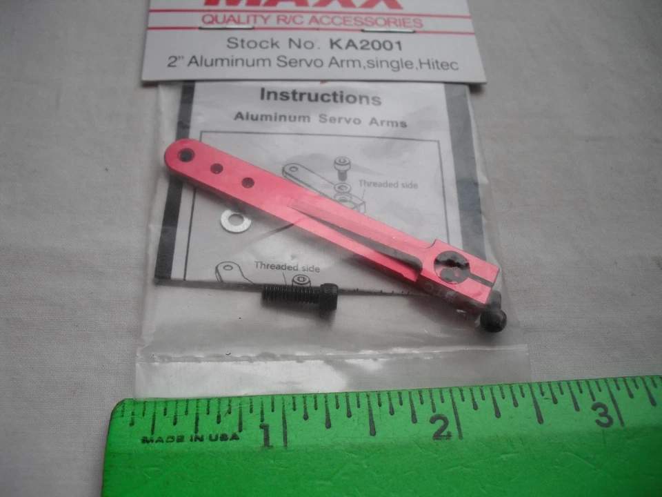 Maxx Products Mpi KA2001, 2" Aluminum Servo Arm, Single, Hitec, RC R/C Plane Car - Image 3 of 4
