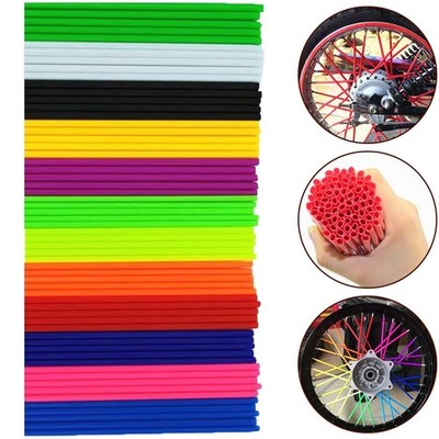 36pcs Motorcycle Dirt Bike Spoke Skins Covers Wraps Wheel Rim Guard Protector#