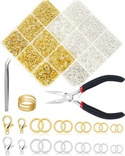 Jewelry Making Kit 2400pcs Jump Rings Pliers Clasps Tools for Necklaces Earrings