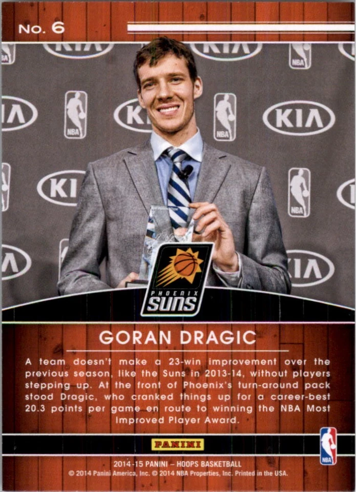 2014-15 Hoops High Honors #6 Goran Dragic - BSK - Image 2 of 2