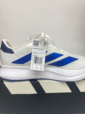 NEW adidas Duramo SL2 M Cloud White/Lucid Blue Low Top Running Sneakers JS4395