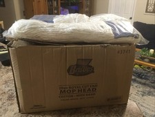Case Of 10 Bristles 3741 20oz White Cotton Mop Head Replacements New In Box