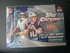 2025 Topps Chrome NFL Football Value Blaster Box  Factory Sealed 